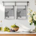 thumbnail image 3 of Light Gray Starfish Kitchen Towels Set of 3, Coastal Summer Beach Ocean Striped Absorbent Dish Towels for Kitchen, Microfiber Hand Towel, Quick Drying Tea Towel for Cleaning Decorative Dishcloths, 3 of 7