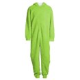 thumbnail image 4 of QIUOMBBP Xmas Fuzzy Hooded Family Christmas Outfits Matching Sets Zip Up Jumpsuits Pajamas Holiday Sleepwear for Adults, Mint Green, XXXL, 4 of 5