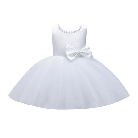 

Pimfylm Beach Dresses For Baby Girl Baby Girl Dresses Ruffle Lace Pageant Party Wedding Flower Girl Dress 2023 White 5-6Years