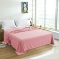 thumbnail image 5 of Flxxie 1800 Count Soft Brushed Microfiber Flat Sheet, Shrinkage, Fade Resistant Bedding Top Sheet, Easy Care, Pink, Full, 81"x96" with 4" hem, 5 of 6