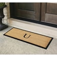 thumbnail image 2 of A1HC First Impression Natural Rubber Coir Molded 18-inch x 48-inch Monogrammed Double Doormat, 2 of 6