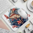 thumbnail image 2 of Fish Square Non-Slip Rubber Bottom Printed Desk Mat Mousepad for Office and Gaming - 8.3x9.8 Inch, 2 of 6