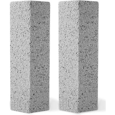 Pumice Stone for Toilet Cleaning Bowl Stick, Remove Hard Water Rings Stains on Toilets Bowls, Bathtubs, Pool Shower Tiles, 2 Count