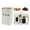 C, variant on Metal Kitchen Canister Set for Coffee Tea and Dry Food Storage with Secure Airtight Lids and Classic Farmhouse Design