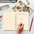 thumbnail image 4 of FORMRS 1-Subject Spiral Notebook 8" x 5" College Ruled 60 Refillable Sheet A5 Hard Cover, 2 Pack, Red Floral Pattern, 4 of 7