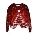 thumbnail image 6 of Xdegoge Christmas Sweatshirt for Women Long Sleeve Snowflake Printed Pullover Tops Crewneck Drop Shoulder Funny Shirts 2025 Winter Festiva Casual T-Shirts Family Party Fashion Blouse, 6 of 6