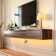 thumbnail image 6 of FloatiCasa 47" Wall-Mounted Floating TV Stand for TVs up to 50", Walnut Real Wood Veneer, 6 of 18