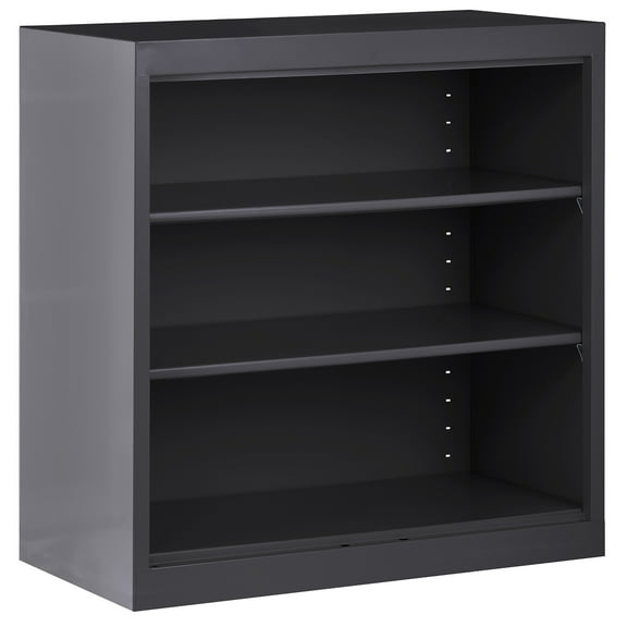 Sandusky Welded Steel Freestanding Bookcase Storage Cabinet, Black