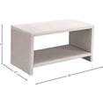 thumbnail image 4 of Pemberly Row Contemporary Upholstered Cream Velvet Nightstand, 4 of 4