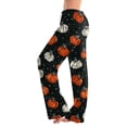 thumbnail image 5 of Satingcolo Halloween Pajama Pants Women Cute Funny Print Pajamas Casual Elastic Waist Palazzo Pants Fall Pajamas, 5 of 6