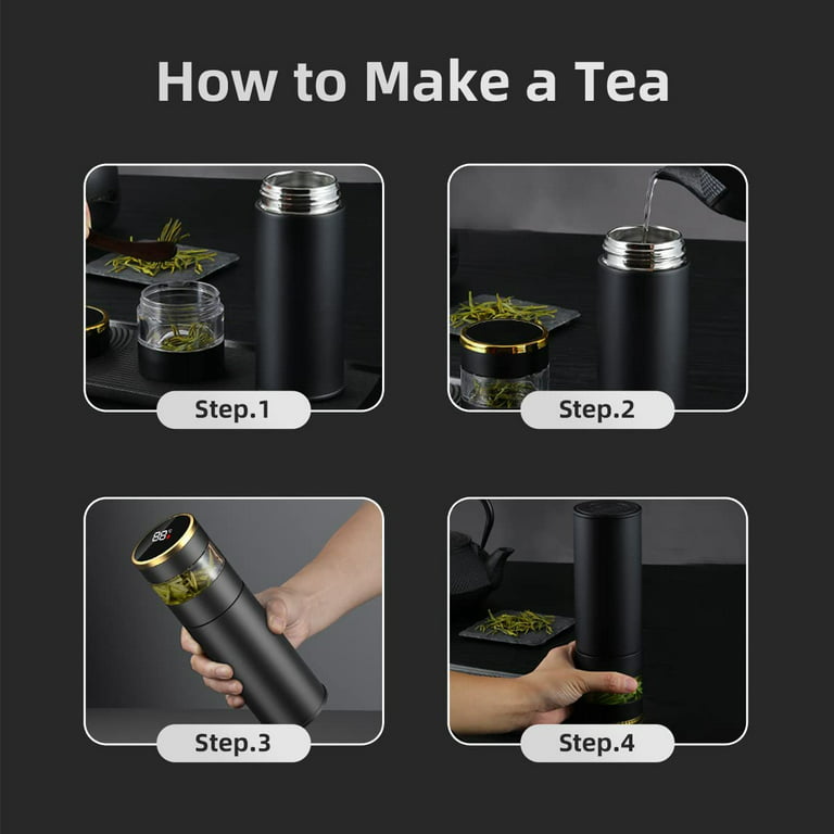 thermos bottle tea filter with tea