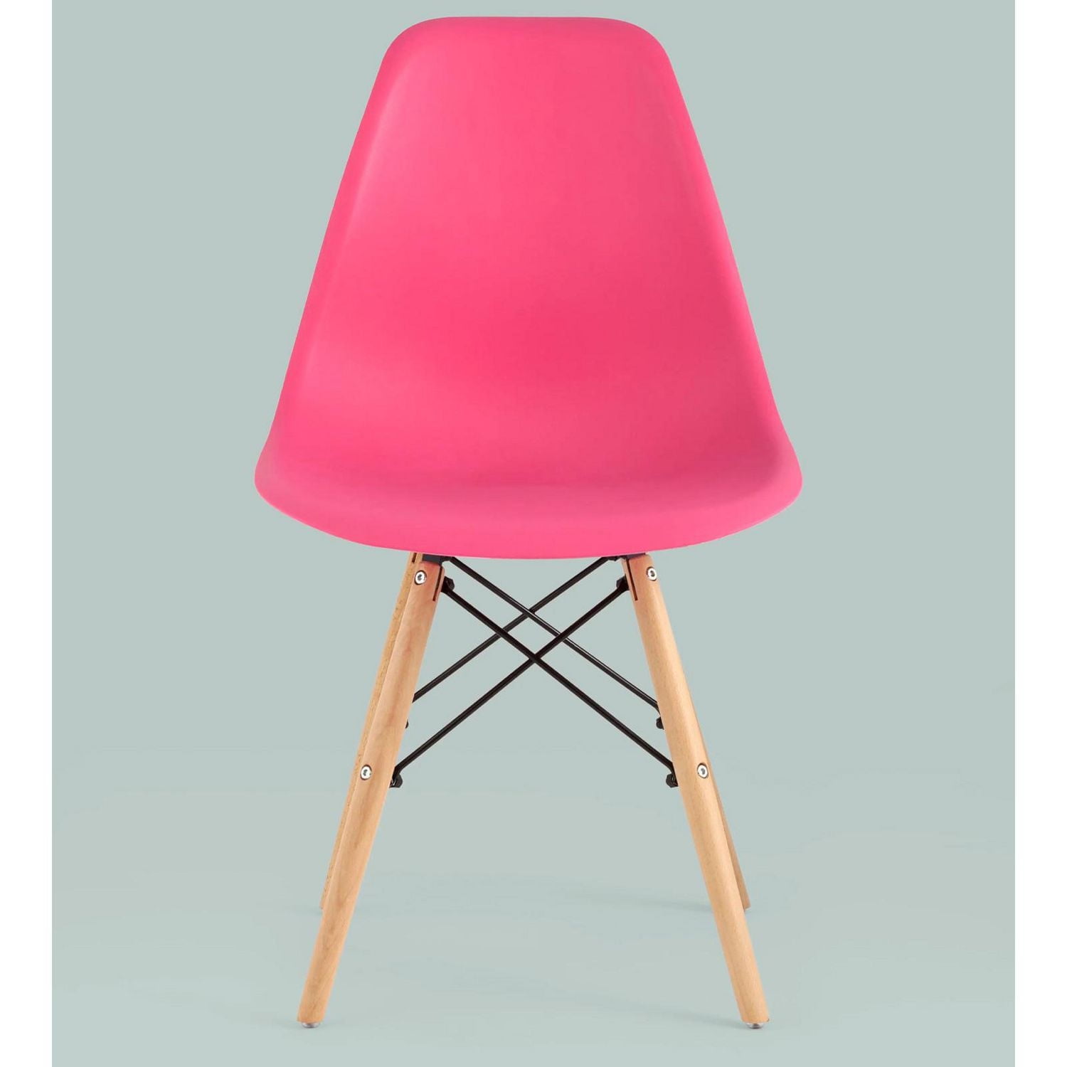 Heavenly Collection Dark Pink Wood Chair SET OF 6