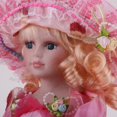 thumbnail image 3 of Hermosas miniaturas de porcelana de 18 pulgadas, muñeca con vestido con volantes en The Vestido rosa, 3 of 6