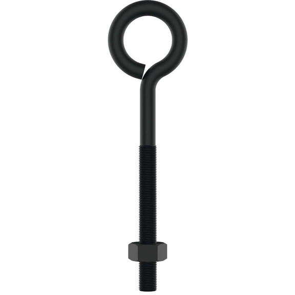 National Hardware N820-086 Eye Bolt, 3/8" × 6", Storm Shine Finish
