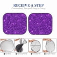 thumbnail image 5 of Goofa Purple Glitter Pattern 2 Piece Car Windshield Sun Shade Foldable | Front Windshield Shade for Sun, Heat and UV Rays | Sunshade for Car Front Window-, 5 of 7