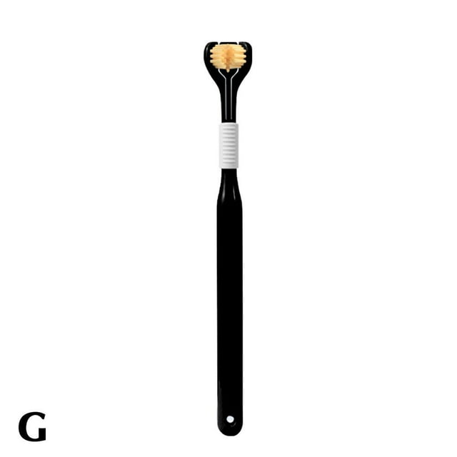 Brosse à Dents Trois Têtes Adulte en Forme de U Couleur Macaron H6W1