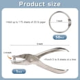 thumbnail image 2 of 50 Pcs Book Rings with 1 Pack Metal Single Hole Punch, 1 Inch Loose Leaf Binder Rings, Nickel Plated Steel Binder Ring for School Office Index Cards Documents Crafts Key, 2 of 7