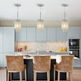thumbnail image 3 of Hi-LIGHTS,Modern Crystal Elegant Design Pendant Light Set(3PCS) with Clear Beads & Height Adjustable(Bulbs Not Included),Hanging Ceiling Lamp for Dining Room,Kitchen Island,Living Room(Chrome), 3 of 9