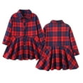 thumbnail image 2 of Big Girls Dresses Kids Belt Suit Striped Plaid Belt Shirt Casual Long Sleeve Dress Fall Clothes Size 9-10T, 2 of 9