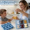 thumbnail image 2 of Mini Highland Cow Ice Cube Mold with Ice Tong, 3D Cute Silicone Tray, BPA Free Reusable Flexible Mold for Whiskey, Cocktails, Bar, Home & Party Gift, 2 of 9