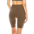 thumbnail image 2 of ALWAYS Women's 8" High Waist Soft Athletic Yoga Legging Shorts Mocha Plus Size, 2 of 6