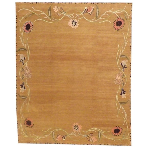 Wahi Rugs Hand Knotted Tibetan Open Flower Design 8'0"x10'0" -w1200