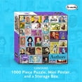 thumbnail image 2 of Re-marks Famous Authors Postage-Stamp Collage Puzzle, 1000 Piece Jigsaw Puzzle for All Ages, 2 of 3