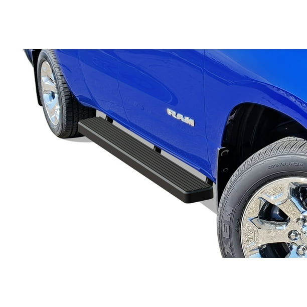 20192020 Dodge RAM 1500 Quad Cab Black Finish 6 Inch Door to Door Side Bar Side Step Running