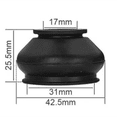 thumbnail image 1 of Allume 2Pcs Universal Multipack Ball Joint Rubber Dust Boot Covers Track Rod End Set Kit Black, 1 of 6