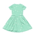 thumbnail image 4 of CCRFTGI Dresses for Kids Girls Size 10-12 Basic Short Sleeve 2026 Summer A Line Skater Dress Funny Polka Dots Dresses Party Girls Fashion Mint Green 5-6 Years, 4 of 5