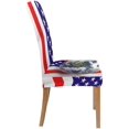 thumbnail image 3 of RYLABLUE American Flag Earth Stretch Chair Cover Protector Seat Slipcover for Dining Room Hotel Wedding Party Set of 6, 3 of 5
