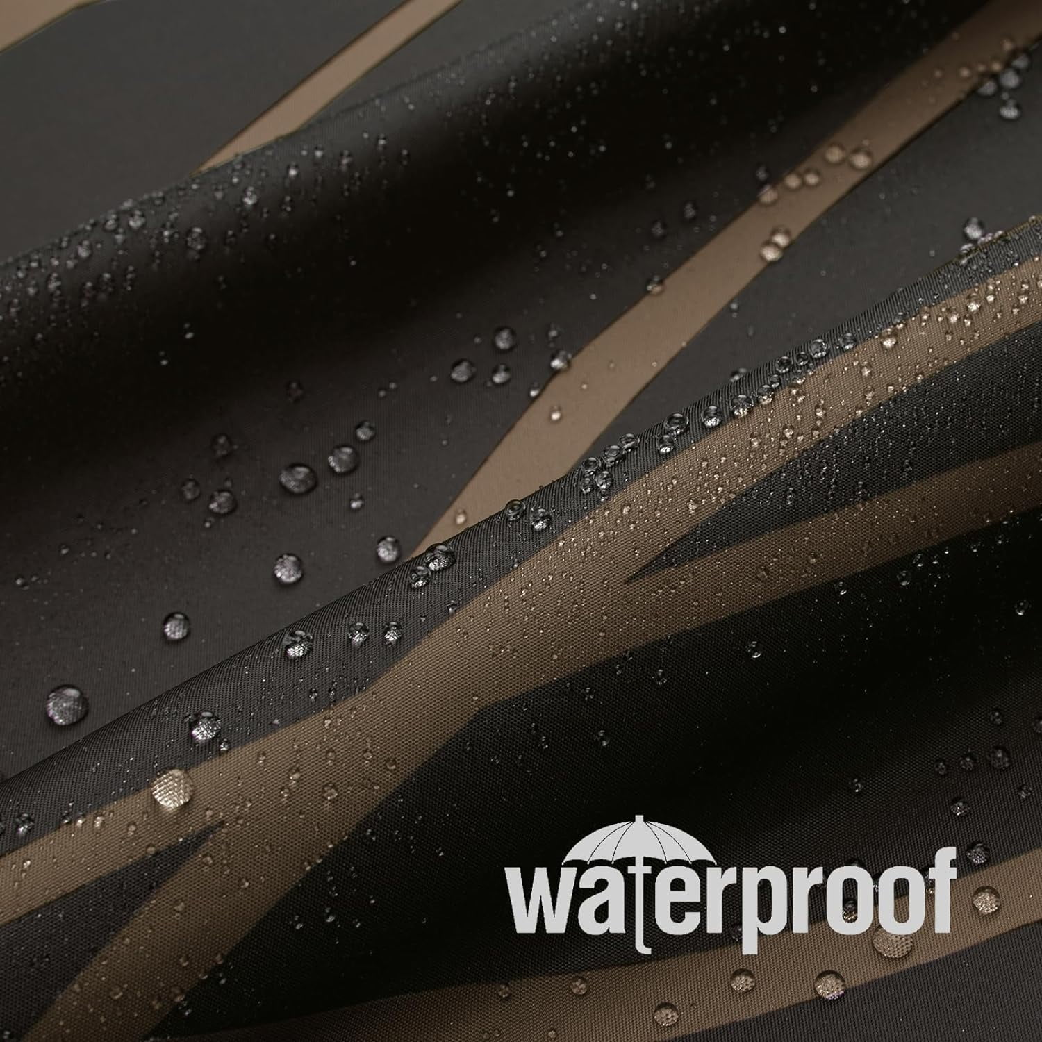 Abstract Striped Shower Curtain, Modern Minimalist Waterproof Fabric Shower Curtain Set with Hooks 72" x 72" - Brown