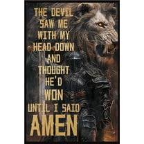 Noete Vintage Jesus Tin Sign 12x16 inch Inspirational Christian Wall Art Decor with Powerful Message, Perfect for Home, Church & Office Jesus Tin Sign for Faithful Believers