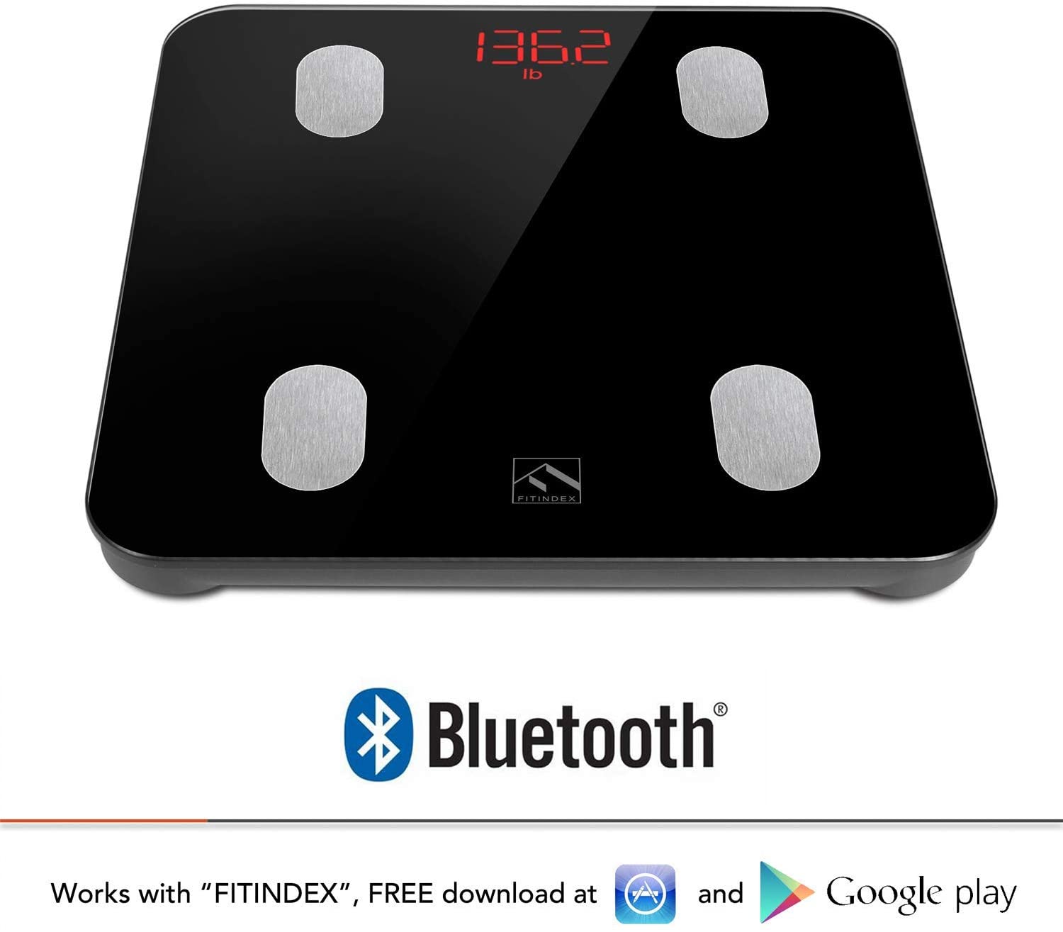 FITINDEX Bluetooth Body Fat Scale Black photo 5