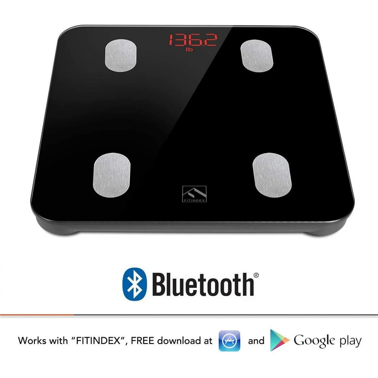 FITINDEX Bluetooth Body Fat Scale, Smart Wireless BMI Bathroom