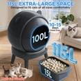 thumbnail image 4 of Self Cleaning Litter Box, 100 L+15L Automatic Cat Litter Box Self Cleaning for Multiple Cats, with Safety Protection, App Control,2 Roll Garbage Bags+Cat Litter Mat, 4 of 13