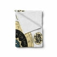 thumbnail image 2 of Astrology Soft Flannel Fleece Throw Blanket, Ethnical Tribal Horoscope Chart Signs and Names Image Print, Cozy Plush for Indoor and Outdoor Use, 50" x 70", Black White and Yellow, by Ambesonne, 2 of 6