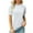 White, variant on Fesfesfes Womens Shirt Fashion Womens Short Sleeve Summer Solid Color Casual Top Pullover T-shirt Womens Turtleneck Bodysuit XL(US:10)