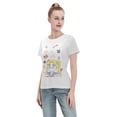 thumbnail image 4 of T-Shirt Basique à Manches Courtes pour Femmes Sailor Moon Lièvre Lunaire, 4 of 6