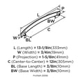 thumbnail image 3 of Amerock Extensity 12 in (305 mm) Center-to-Center Oil-Rubbed Bronze Appliance Pull, 3 of 7