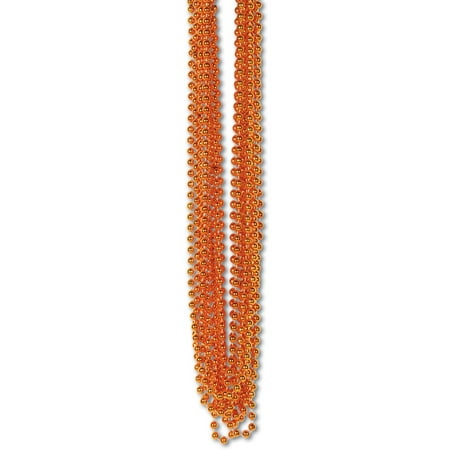 Beistle School Orange Small Round Bead Beaded Party Necklace Costume Accessory