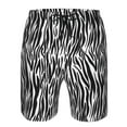 thumbnail image 4 of Naloa Zebra Men's Beach Shorts, Surfing shorts, Swim trunks, Quick Dry Swim Trunks for Surfing Beach Fun - XX-Large, 4 of 9