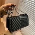thumbnail image 2 of Retro Chic Argyle Pattern PU Messenger Bag - Buckle Closure, Polyester Lining, Crossbody Shoulder Strap, Versatile Rhombus Shape, Stylish French Inspiration - Perfect for Everyday Use, 2 of 6