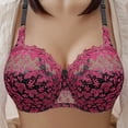 thumbnail image 1 of Sujetador de encaje sexy con copa bordada, sujetador grande, ropa interior para mujer gorda, sujetador ajustable, 1 of 5