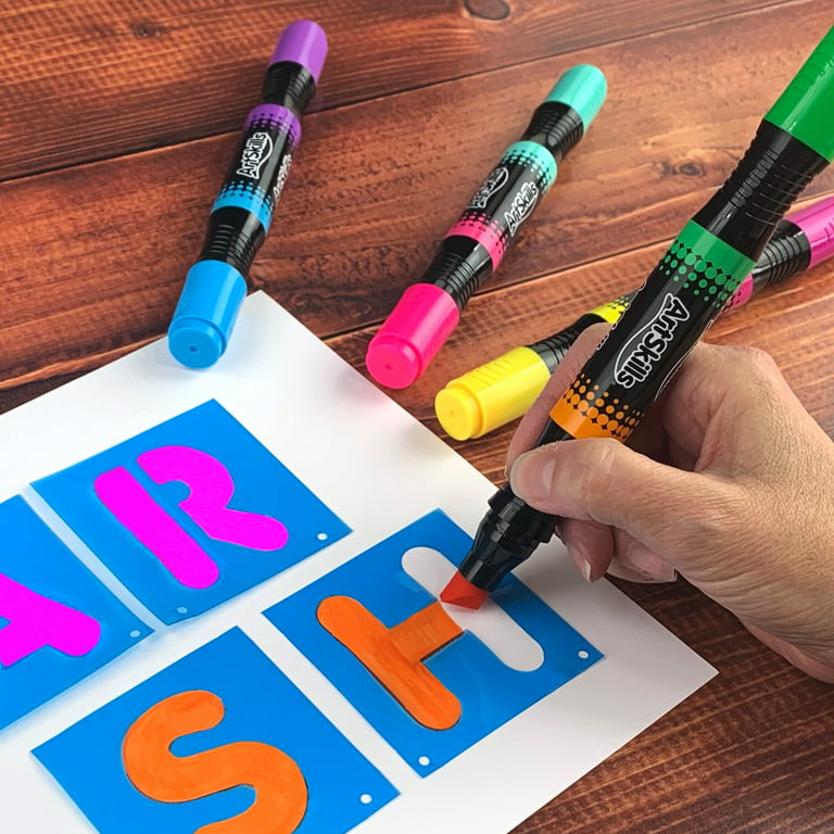 ArtSkills Dual-Ended Bright Poster Markers, 4 Markers 