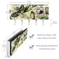 thumbnail image 3 of PhooArto Key Holder for Wall Decorative with 5 Key Hooks, Blooming Flower Butterfly Pattern Holders Wall Mount Organizer with Mail Key Rack, Self Adhesive, 3 of 7