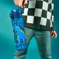 thumbnail image 4 of ION8 Leak Proof Flip-Top Slim Water Bottle, BPA Free, Dishwasher-Safe, Dinosaurs, 500ml (18oz), 4 of 9