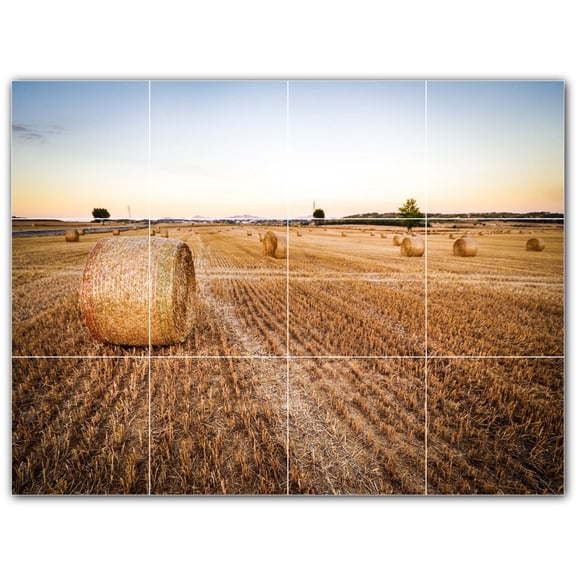 Picture-Tiles.com: Farm Ceramic Tile Wall Mural WAL500586-43M. 24"W x 18"H using (12) 6" x 6" Ceramic Tiles-Satin Finish