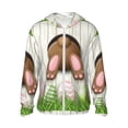 thumbnail image 2 of Uemuo Brown Bunny Pattern Women's Full Zip UPF 50+ Sun Protection Hoodie Jacket Long Sleeve Sun Shirt Hiking Outdoor Performance with Pockets-3X-Large, 2 of 9