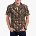 thumbnail image 1 of Fotbe Mexican Folk Art Floral Camiseta Polo de Golf para Hombre con Estampado – Camisa Deportiva Transpirable con Cuello Abotonado-Small, 1 of 6